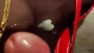 Feet in Nylons soaked in Cum and Piss