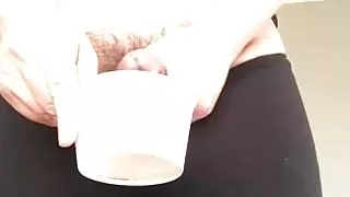 Asian tranny caught shooting her cum