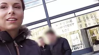 Picked up Euro teen screwed hard and creamed in POV