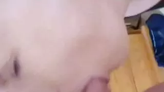 slut wife sue palmer wants to gag on master's cock