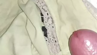 Jerkin and cummed on roommates dirty undies