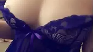 Busty Babe Flashing Her Boobs At Home 28