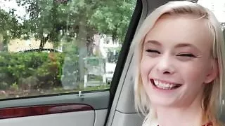 Slutty cum tasting teen picked up for a free POV ride