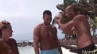 Dirty girls on the beach