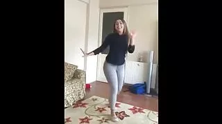 Cute Algerian girl dance in tight jeans