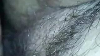 Cream pie on my girls hairy pussy