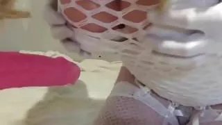 Nebliger Rohrstock Rosa Dildo Anal Squirt