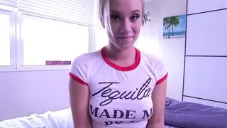 Blonde Teen Step sister Bailey Lets brother Fill Her Pussy!