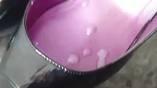 Cum in her black stinky PeepToes