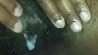 Masturbating for his Hairy Black Wife