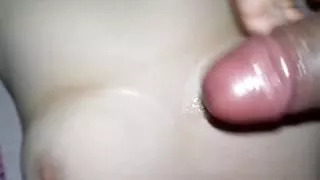 cum on wife's tits again