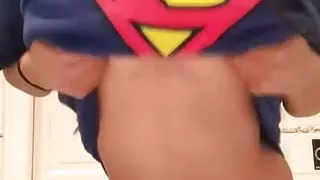 Busty Babe Flashing Her Boobs At Home 38