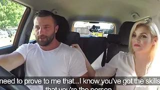 Driving examiner Katy Jayne fucking her big dicked student