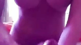 Handjob by perfect big titted gf