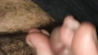 White girl footjob in parking lot