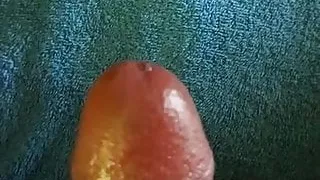 Prostate milking with plug in my ass