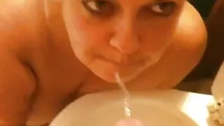 Fat Slut Heather Drinks Piss