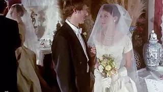 gloved handjob vintage wedding scene