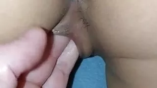 Playing with pussy and ass of my beautiful girlfriend