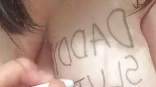 A Body Writing Slut Shows Who Owns Her