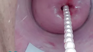 Cervix fucking playing inserting a japanese vibrator