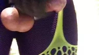 Sissy  Lubricated Masturbation  Cock Ring Fuck Toy Asshole