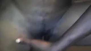 Milf black bitch masturbating!