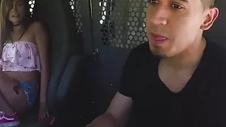 Skinny petite teen restrained and roghly fucked by a pervert