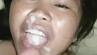 Asian amateur cum shot