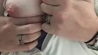 Busty Babe Flashing Her Boobs At Home 51