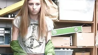 Cute teen Ava Parker pays the pussy price for stealing