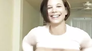 huge tits milf dancing and bouncing tits