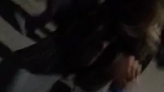 big tits at the train station