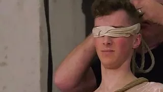 Sub twink dommed and jacked off by master until he cums