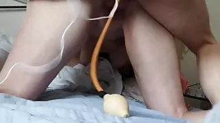 vibrating inflatable plug in my ass for fuck my wife