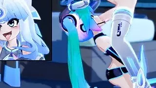 Futa Cybra x Hatsune Miku - Facefuck - 3D Short