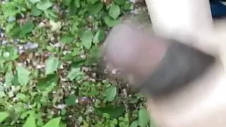 Japanese Bitch jerking me off in Yokohama forest