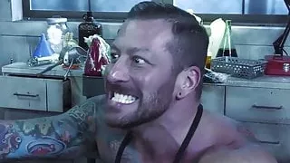 Daddy Doctor Fists His Hunk Monster & Disobedient Assistant