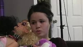 Smalltit alt babes posing in front of camera