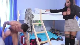 STEP MOM Teen college student gets fucked by older MILF