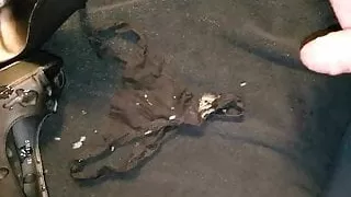 cumming hard on heels and panty