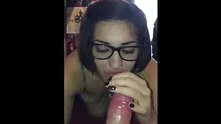 Hot Facial Over Her Sexy Glasses - POV