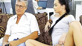 DADDY4K. Horny brunette unleashes all lust on boyfriend's...