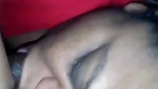 Aunt giving head to her baby daddy