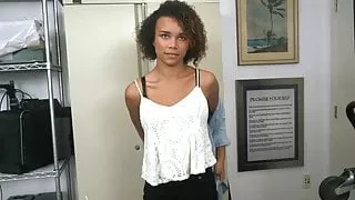 Stunning teen blows and gets hammered interracially in POV