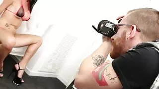 Beautiful tranny has passionate sex after a photoshoot