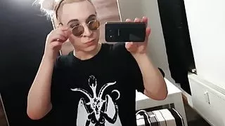 Heiße Blondine Satan Trans Baphomet Amotharis Femboy Mädchen Dämon