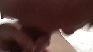 White girl sucking a latino