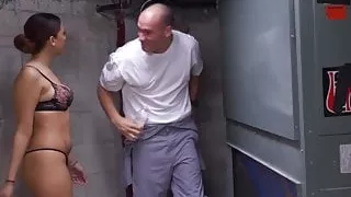 Latina cutie slurps up a big dick before riding it