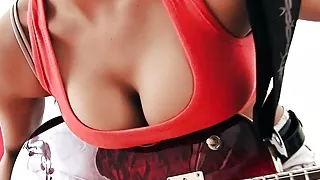 Amazing Body Brunette In Tight Cameltoe Jeans and Tight Roun